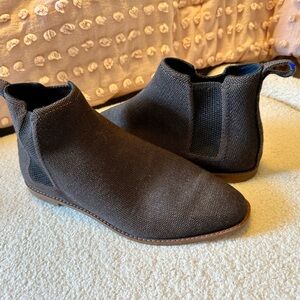 Rothy's Brown Ankle Boots with Elastic Panels
